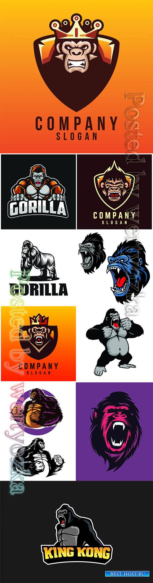Monkey logos vector illustration