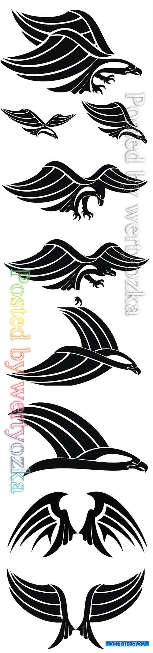 Eagle logos vector illustration