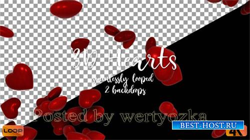 Videohive - 3 D Hearts B - 
25574686