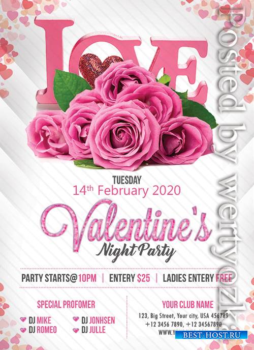 Premium Valentines Party - Premium flyer psd template