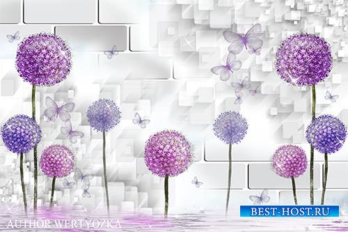 Flowers and butterflies multilayer PSD source with 3D effect