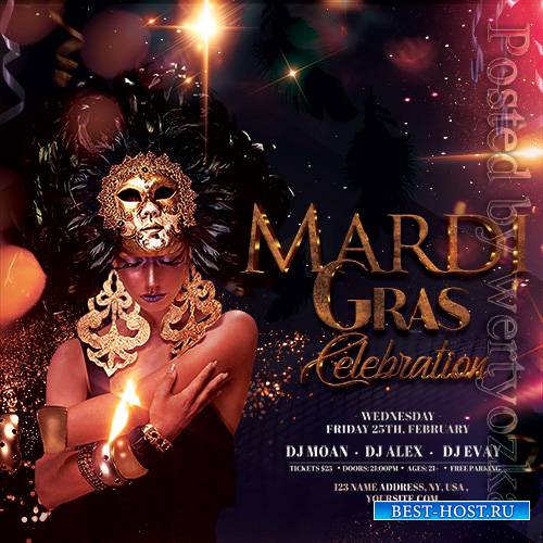 Masquerade Ball Party - Premium flyer psd template