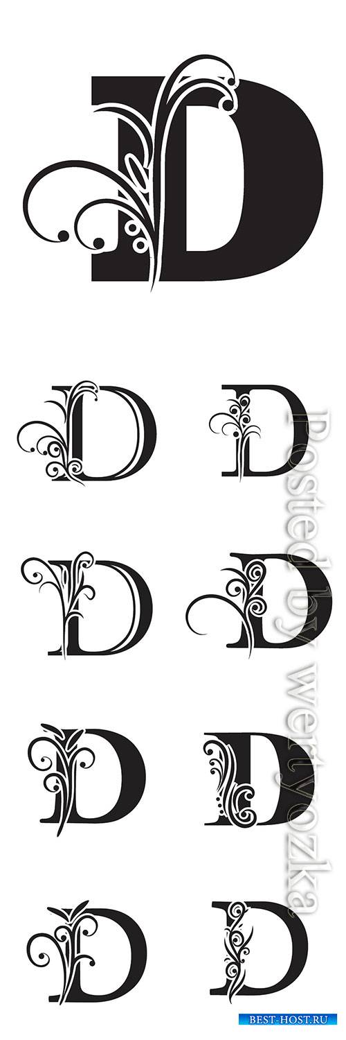 Letter D logo template vector icon design