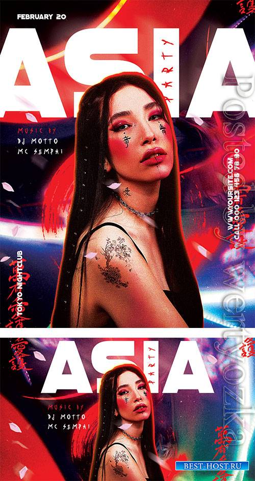 Asia Party - Premium flyer psd template