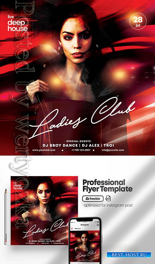 Ladies Club Night Party - Premium flyer psd template