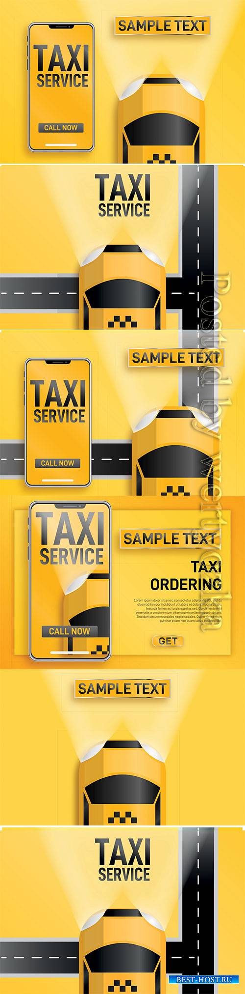 Taxi service online vector illustration