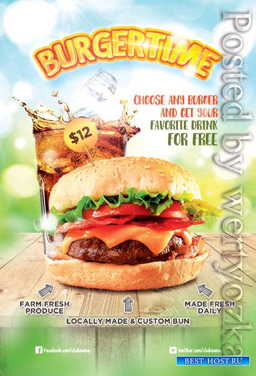 Burger Time - Premium flyer psd template