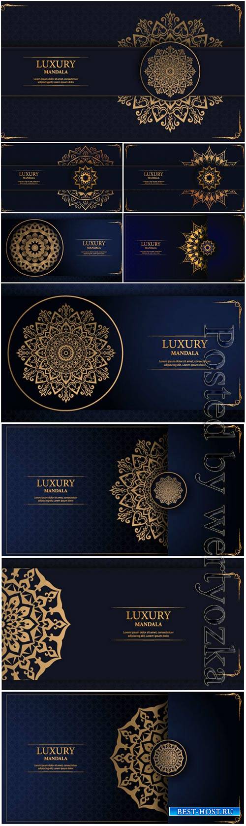 Luxury mandala arabesque ornamental vector background