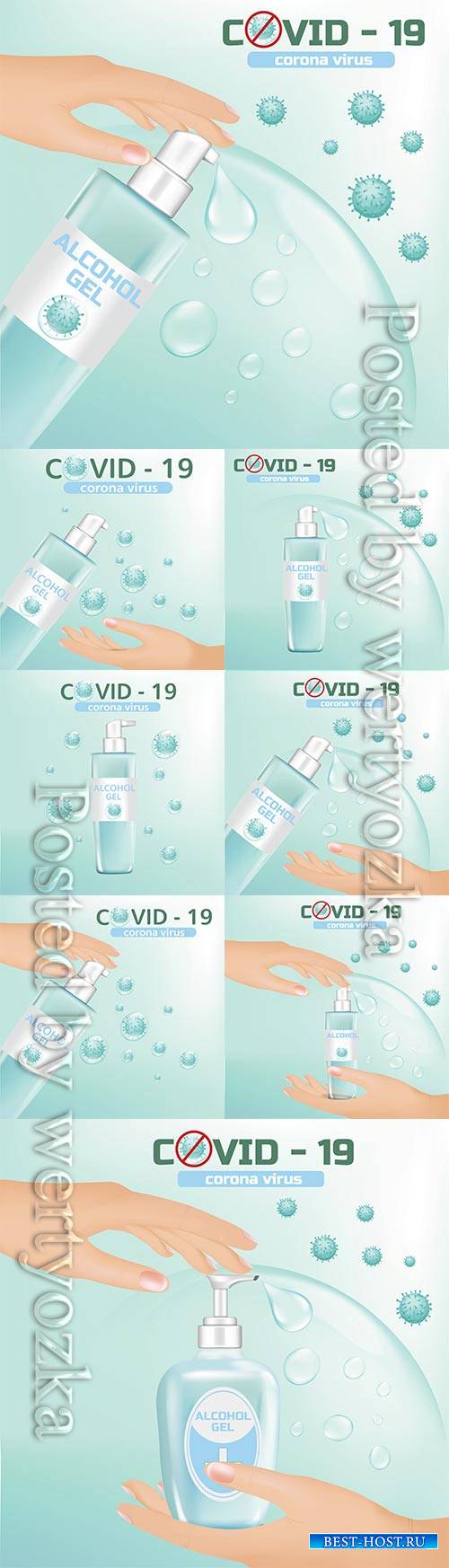 COVID 19, Coranavirus vector illustration sets # 3