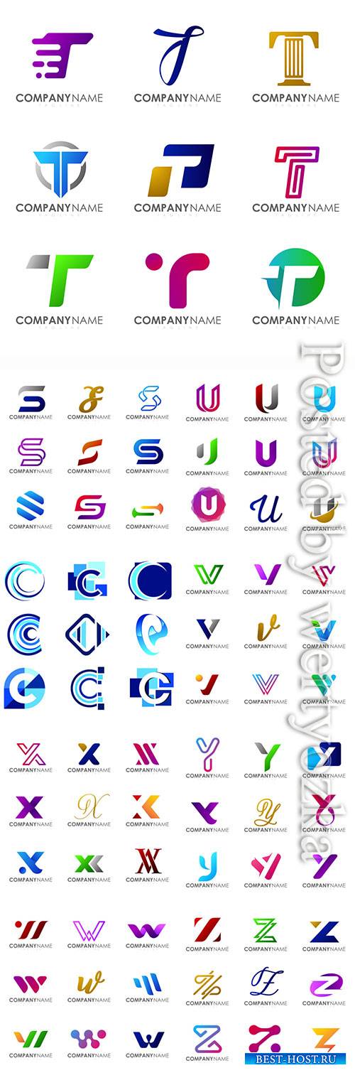 Vector modern logo design alphabet