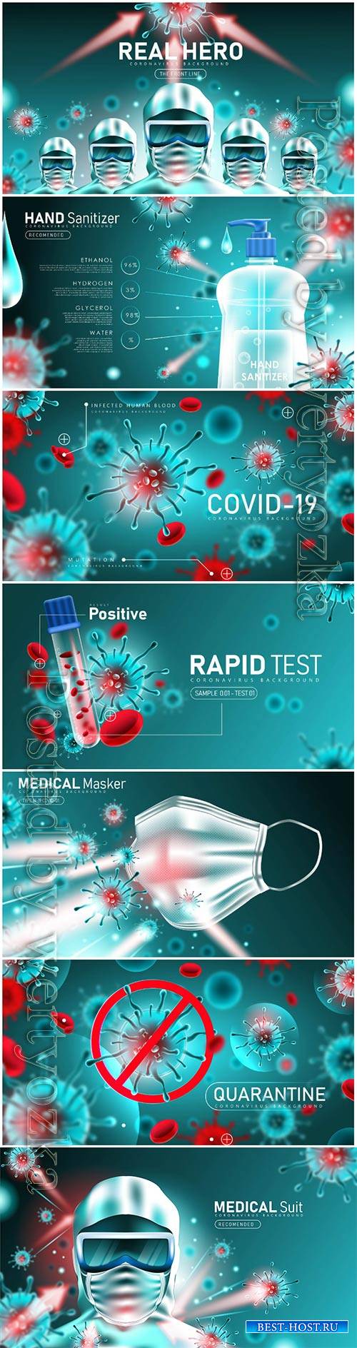 COVID 19, Coranavirus vector illustration sets # 29