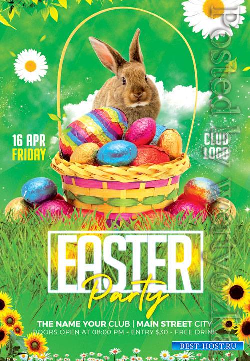 Easter party event - Premium flyer psd template