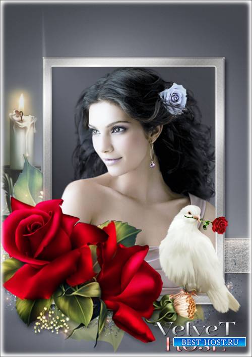 Рамка для Фотошопа - Бархатная роза