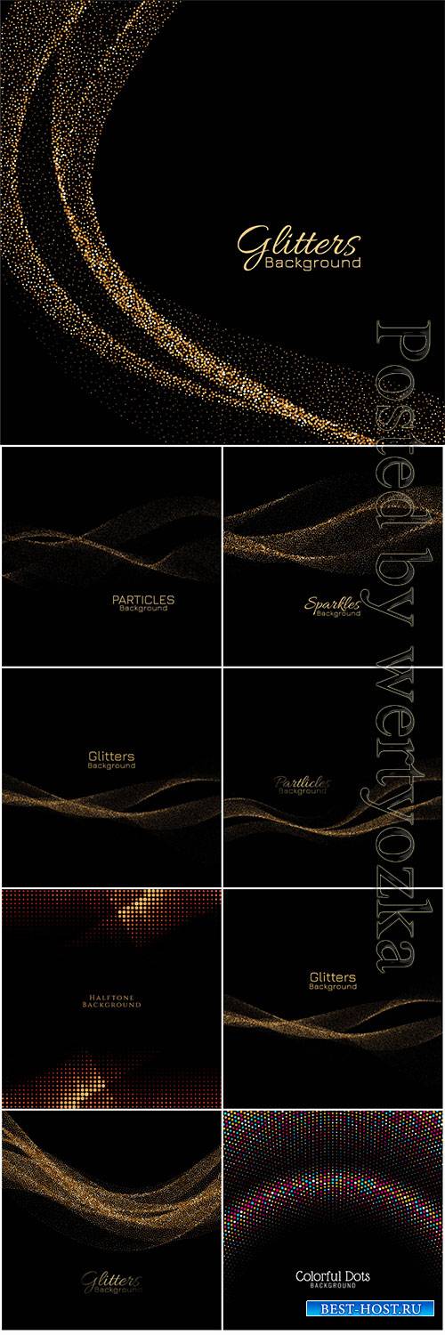 Modern golden sparkles decorative vector background