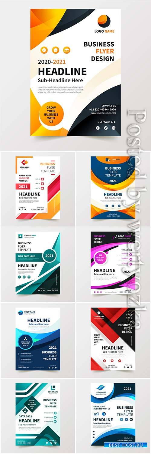 Business flyer template vector illustration