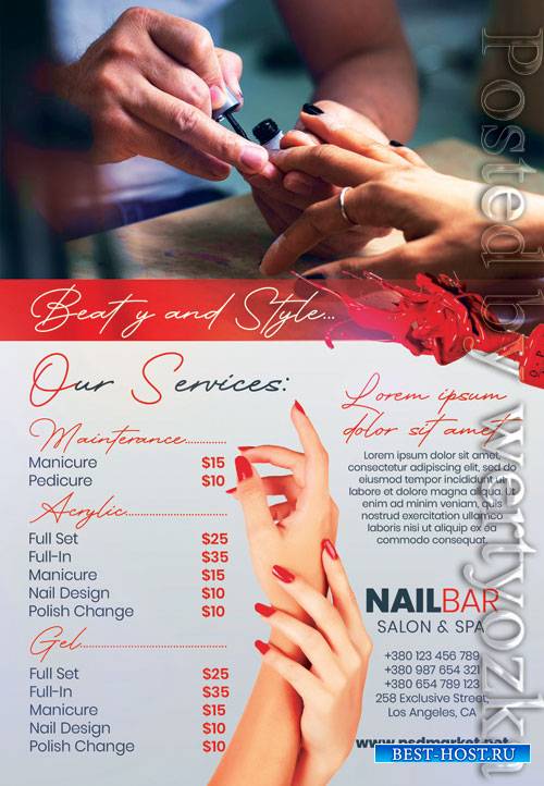 Nail salon - Premium flyer psd template