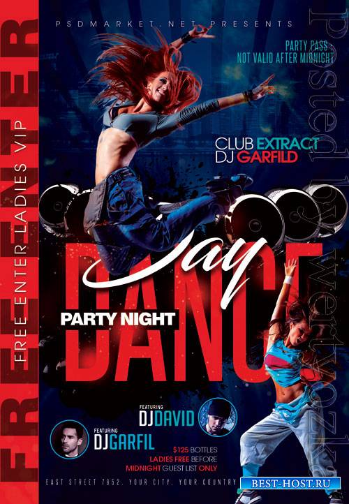 Dance day - Premium flyer psd template