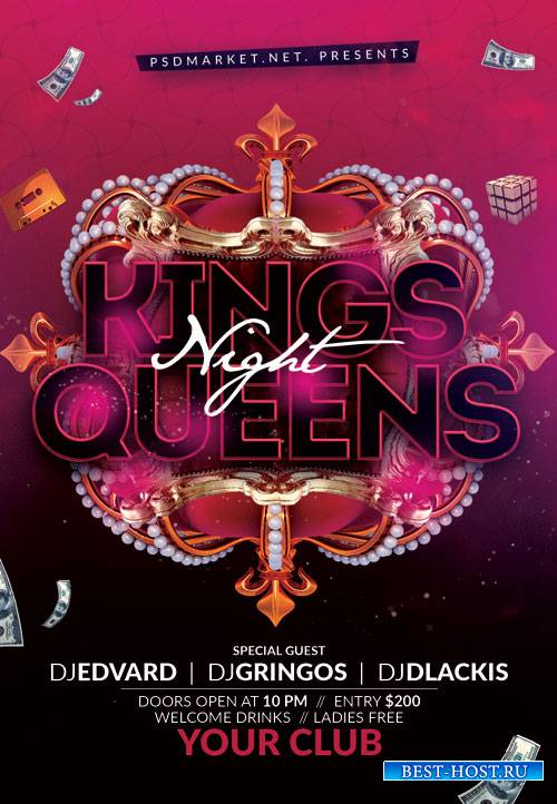 Kings queens night - Premium flyer psd template