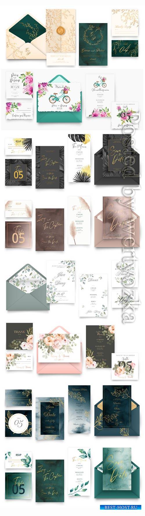 Elegant wedding vector set