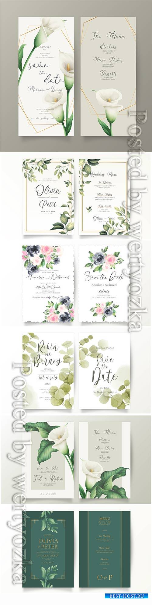 Elegant wedding vector card