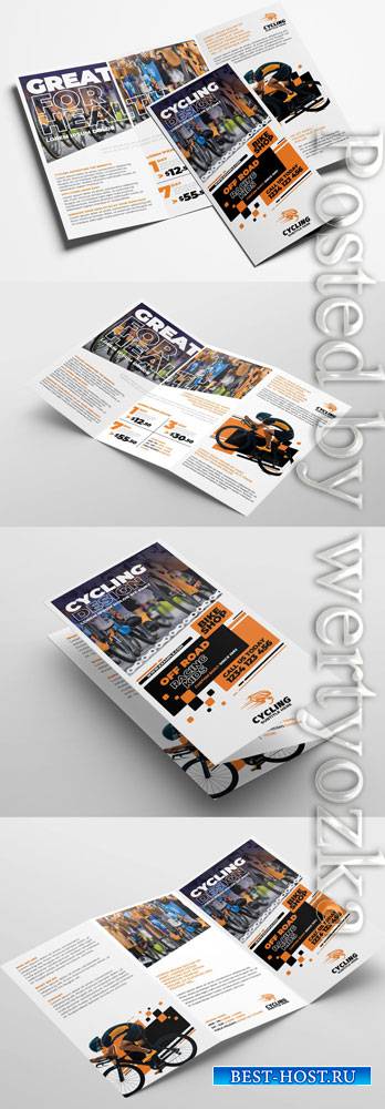 Cycling Shop Trifold Brochure Layout 322611393