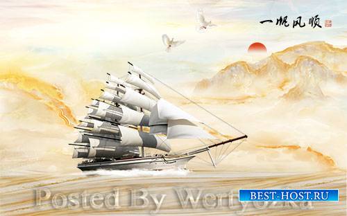 3D models smooth sailing marble background wall
