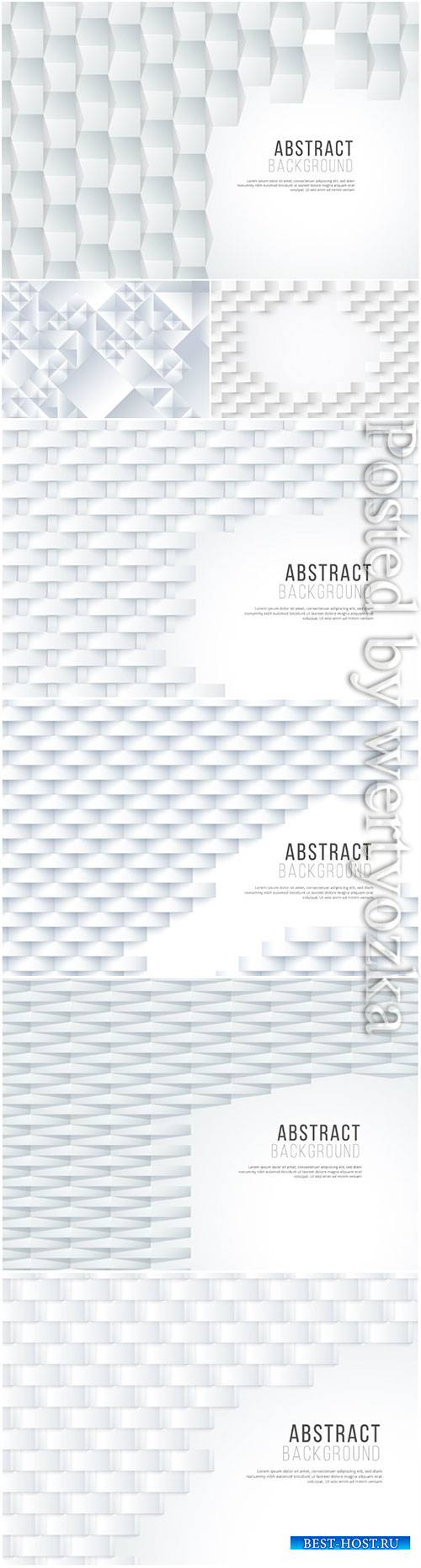 3d vector background with white abstract elements