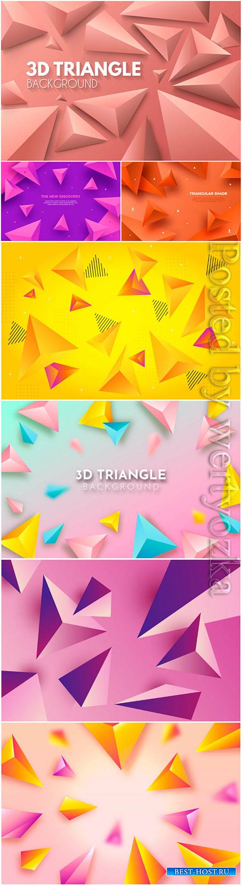 3d background with colorful abstract vector elements