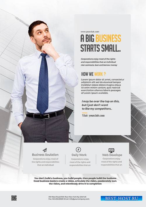 Clean Business Ad - Premium flyer psd template