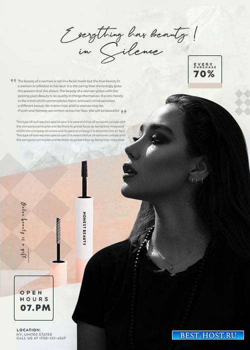 Beauty Make-up & Lashes Sale - Premium flyer psd template