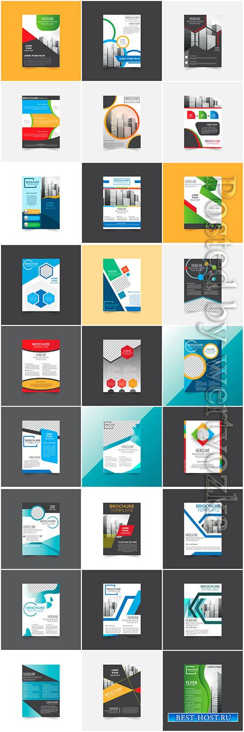 Brochures collection in vector, business name for company # 5