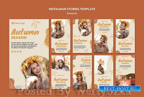 Autumn concept instagram stories template