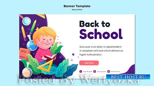 Back to school banner template # 2