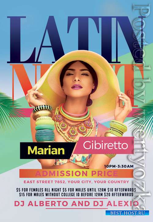 Latin night - Premium flyer psd template