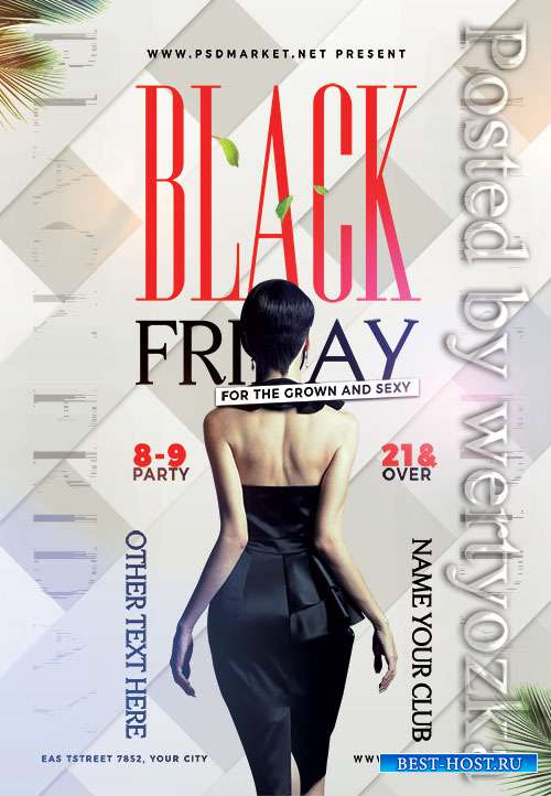 Black friday party - Premium flyer psd template