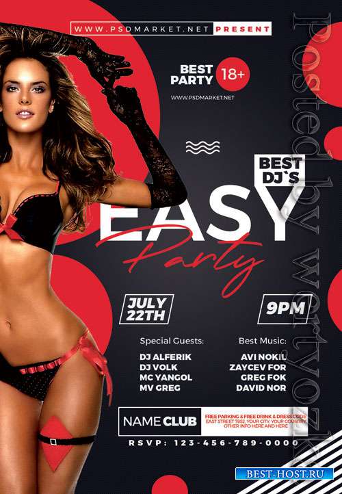 Easy party - Premium flyer psd template