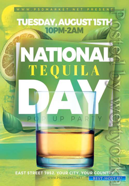 National tequila day - Premium flyer psd template