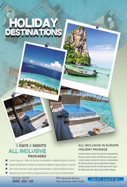 Holiday Vacation - Premium flyer psd template