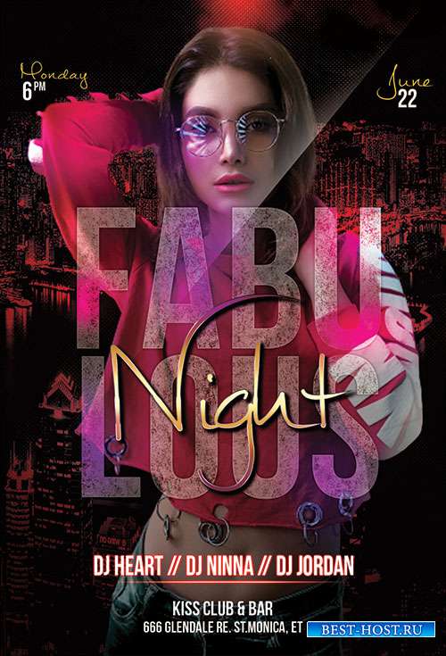 Fabulous Night - Premium flyer psd template
