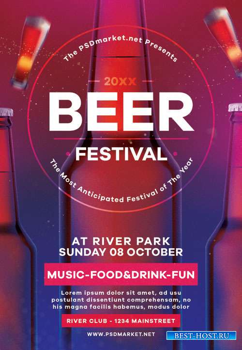 Beer festival - Premium flyer psd template