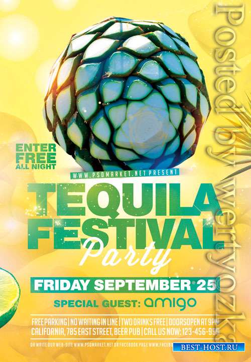 Tequila festival - Premium flyer psd template