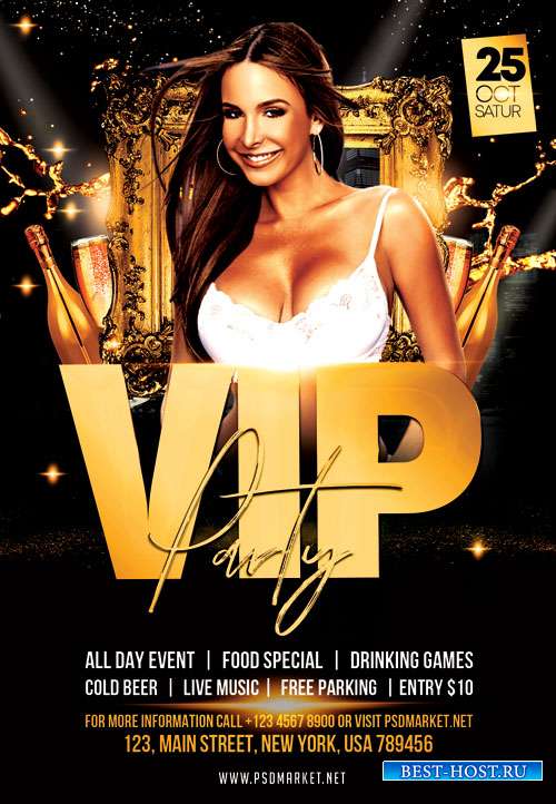 Vip party event - Premium flyer psd template