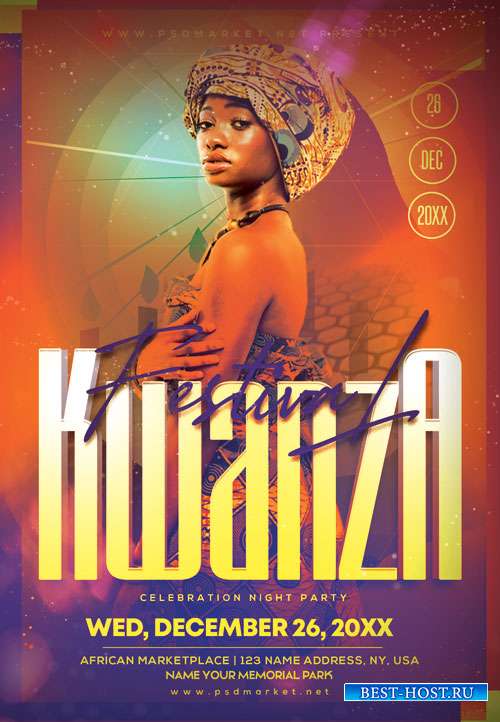 Kwanza festival - Premium flyer psd template