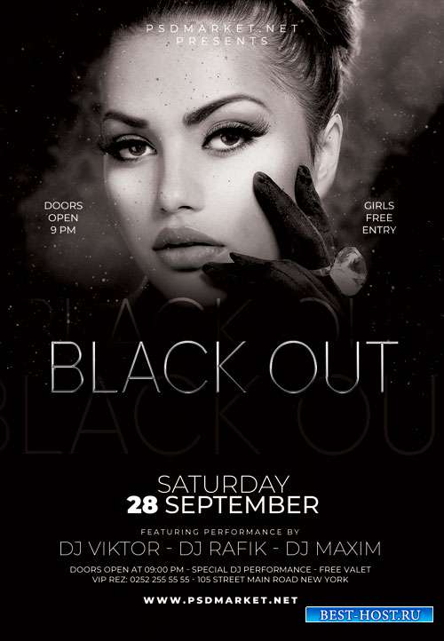 Black out - Premium flyer psd template