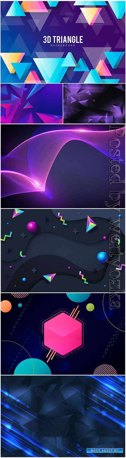 3d background with colorful vector abstract