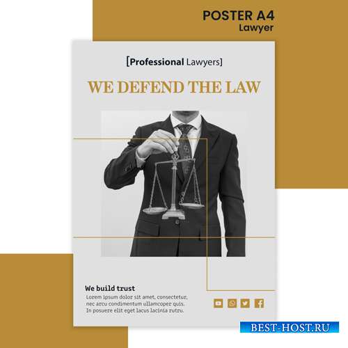 Law firm ad template poster2