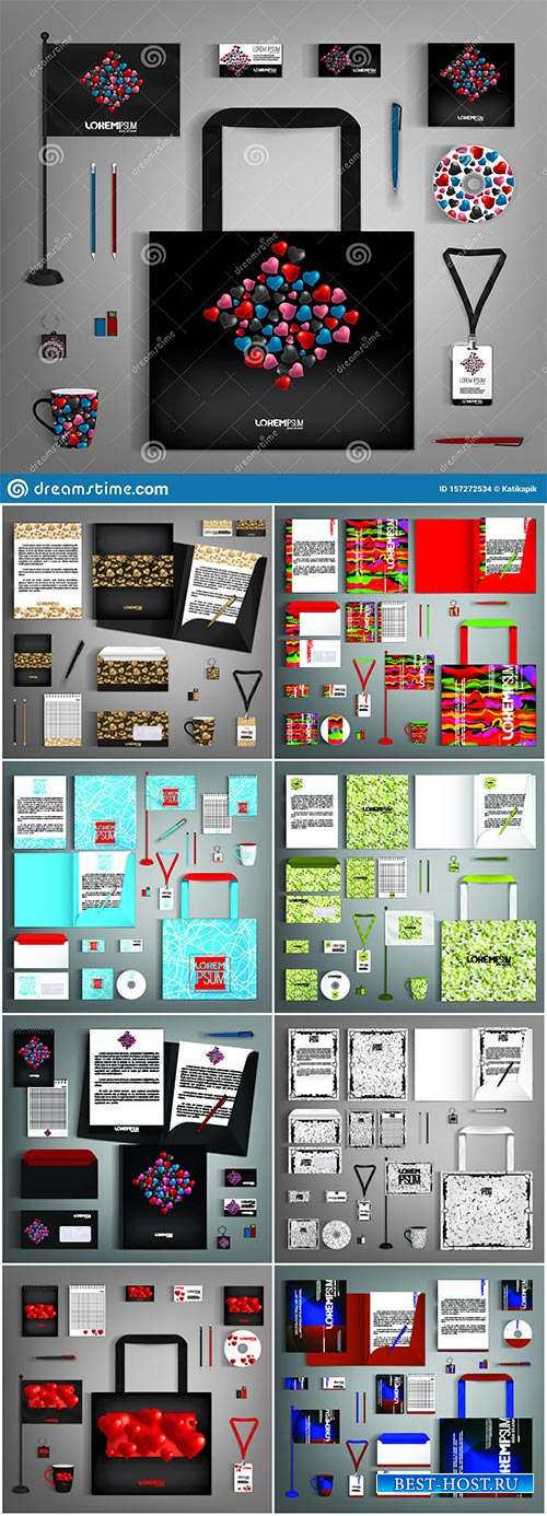 Corporate identity template with colorful design # 3