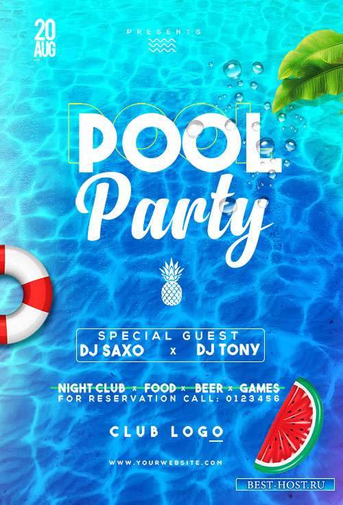 Pool Party - Premium flyer psd template