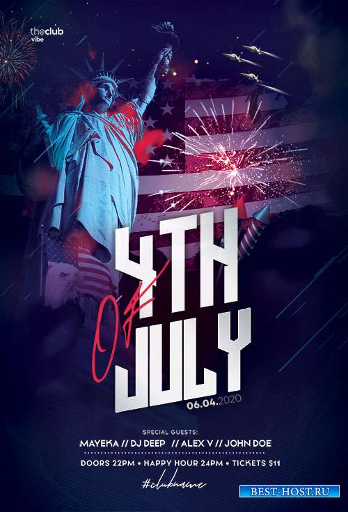 Independence Day 4th July - Premium flyer psd template