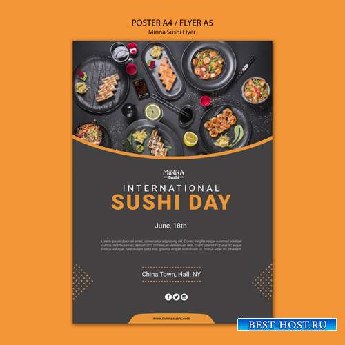 Make-up сollection of sushi templates for restaurant vol 5